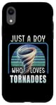 Coque pour iPhone XR Storm Chaser Just A Boy Who Loves Tornado Retro 80s Weather