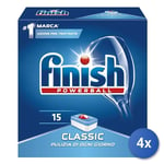 4x Finish Dishwasher Tablets 15 Pcs. Classic