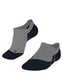 FALKE RU3 Comfort Invisible chaussettes de course homme lyocell véganes gris noir blanc basses renforts ultra-épais semelles bouclettes respirantes séchage rapide anti-ampoules 1 paire, 42-43, Gris clair