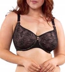 Triumph Wild Rose Florale Black Embroidered Underwired Bra UK 40E