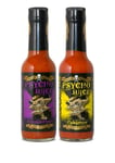 Psycho Juice Set Of 2 Mega Hot Chilli Sauces:70% Scorpion Pepper & 70% Habanero 