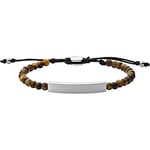 Fossil Bracelet for Men Vintage Casual, Length: 170mm ~ 250mm brown Semi-Precious Bracelet, JF03176040