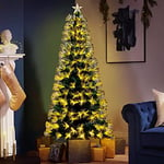 Christmas Gifts 871125278753 Sapin de Noël Fibre Optique - Étoiles, 120 cm, 140 branches, artificiel