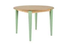 Table ronde extensible en bois 4/6 places D105 pieds colorés - VICTORIA