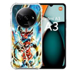 Cokitec Coque Renforcée pour Xiaomi Redmi A3 Manga Dragon Ball Sangoku Blanc