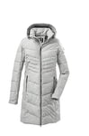 killtec Femme Parka matelassée à capuche amovible KOW 150 WMN QLTD PRK, light cement, 46, 37421-000