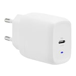 Amazon Basics Chargeur mural à 1 port USB-C 30W,GaN,pour tablettes et téléphones portables avec alimentation secteur(sans sulfure de polyphénylène,PPS)pour Apple iPhone 11,Blanc, 4.6 x 2.77 x 4.4 cm