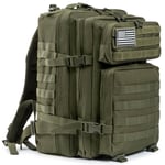 QT&QY 45L sotilaallinen taktinen reppu Molle Army Assault Pack CCW 3 päivän selviytymislaukku Vaellus Vaellusreppu raskas reppuPunainen Plaid