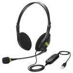 USB Wired Headset with Microphone Noise Cancelling In- Control Business9977