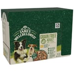 James Wellbeloved Grain Free Adult Dog Food with Lamb and Chicken in Gravy Pouch 12 x 90 g