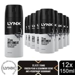 Lynx 72H Anti-Perspirant Deodorant Gold, Black or Jungle Fresh 150ml, 12 Pack