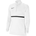 Nike Women's Dri-FIT Academy 21 Training Sweatshirt, White/Black/Black/Black, M