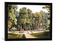 'Encadré Image de Laurenz janscha "The Chinese Pavilion in the laxenbourg Gardens, Vienna, engraved by Jean Ziegler (c.1750 de c.1812), d'art dans le cadre de haute qualité Photos fait main, 60 x 40 cm, noir mat