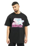 Starter Black Label Starter Multicolored Logo Tee T-Shirt, Noir (Black/Pink), M Homme