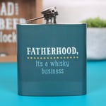 Blue Fatherhood Whisky Drinks Hip Flask Funny Gift Father Dad To Be Fathers Day