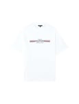 Tommy Hilfiger T-Shirt Manches Courtes Homme Chest Stripe Tee Col Ras-du-Cou, Blanc (White), 4XL