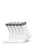 ZEBDIA 5-Pk Tennis Socks With Stripes Vit