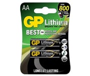 Gp Batteries Lithium 15Lf, Engångsbatteri, Aa, Litium, 2 Styck, 10 År, -30 - 60 ° C