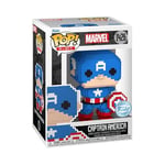 Funko Pop! Marvel: 8-Bit - Captain America - Marvel Comics - Figurine en Vinyle à Collectionner - Idée de Cadeau - Produits Officiels - Jouets pour Les Enfants et Adultes - Comic Books Fans