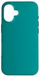 Coque pour iPhone 16 Couleur bleu sarcelle simple