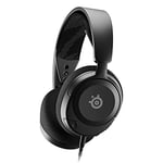 SteelSeries Arctis Nova 1 - Gaming Headset for PC, PS5, PS4, Switch, Xbox - Hi-Fi Drivers - 360° Spatial Audio - AirWeave Memory Foam Ear Cushions - Ultra Lightweight - Black