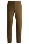 BOSS Mens Chino Tapered Tapered-fit Chinos in Stretch-Cotton Satin