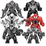 6 st Venom Stora Minifigurer Byggklossar Leksaker Set Actionfigurer