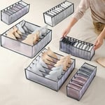 6 Pcs Organisateur De Tiroir De Sous-VêTements BoîTe De Rangement Pliable Boîte de Rangement à Tiroirs de Grande Capacité pour Ranger Sous-Vêtements,