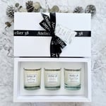 Atelier 38 Myrrh & Tonka, Spiced Orange, & Winter Berries Soy Candle Gift Set