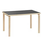 Artek - Aalto Bord 81B, Svart linoleum, Klarlackad - Black - Svart - Matbord - Trä/Plast