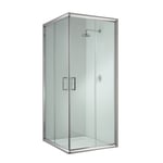 CABINE DE DOUCHE PAROI 90x90 H200 CM VERRE TRANSPARENT ANGULAIRE ALABAMA