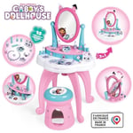 Smoby - Gabby et la Maison Magique - Coiffeuse enfant 2 en 1 - Tabouret inclu...