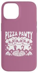 Coque pour iPhone 14 Pizza Party Pizza Pawty Three Dogs Funny Pun amoureux des chiens