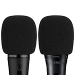 Musiin Lot de 2 protections anti-pop en mousse pour microphone vocal Shure SM48, SM86, PGA48, SM58LC, BETA58A, WA713 (noir)