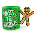 Shrek Gingerbread Man "Avast Ye Cookie" Ceramic Mug With Sculpted Handle