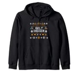 Funny Gelt Digger Chanukah Hanukkah Gold-Digger Jewish Zip Hoodie