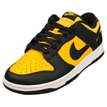 Nike Dunk Low Mens Fashion Trainers in Black Yellow - 10 UK