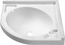 Lavabo d'angle Blanc sans bonde 418x418x150 mm