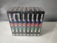 Maxell VX E180 Blank VHS Video Tapes - 3 Hour x 8 Tapes - Brand New and Sealed