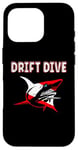 Coque pour iPhone 16 Pro Équipement de plongée sous-marine - Drapeau de plongée Shark Drift pour la plongée sous-marine