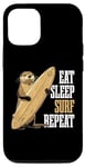 Coque pour iPhone 13 Surfer Sea Otter Eat Sleep Surf Repeat Kids Funny Surf