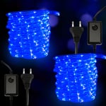 Randaco - Tube Lumineux Extérieur led Guirlande Lumineuse Décoration avec 720 Lampes et Adapteur d'alimentation Bleu 30M