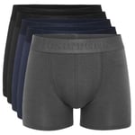 Resteröds Kalsonger 10P Gunnar Bamboo Boxer Grå/Blå X-Large Herr