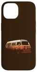 Coque pour iPhone 14 Van Silhouette Coucher de soleil orange