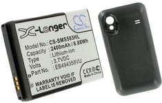 Kompatibelt med Samsung GT-S5830, 3.6V (3.7V), 2400 mAh