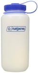 Nalgene Gourde ultralight 1 L, Grande ouverture, Gourde très légère durable réutilisable, Gourde pour la randonnée et le bureau, Transparent, Bleu