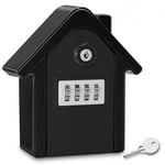 Boite a Cle Securisee Mural Boite a Clé avec Code Numérique & Clés d'urgence, Grand Key Safe Box Format xl Coffre a Clef Extérieur pour Maison,