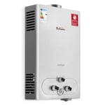 20LPM Chauffe-eau Gaz, 40KW Chauffe eau Instantané GPL avec Pression d'Eau Requise Très Faible 0,1 Bar, Fonctionne au Butane