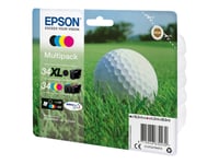 Epson 34Xl - 4-Pack - Xl - Svart, Gul, Cyan, Magenta - Original - Blister Med Rf-Larm/Akustiskt Larm - Bläckpatron - För Workforce Pro Wf-3720Dwf, Wf-3725Dwf