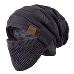 REDESS Bonnet pour Homme et Femme Chapeaux d'hiver Chauds Bonnet de crâne tricoté épais